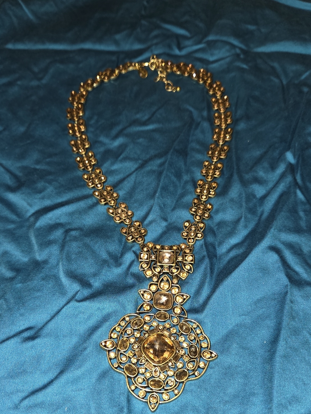 Gold-Tone Floral Statement Necklace - Women Jewelry